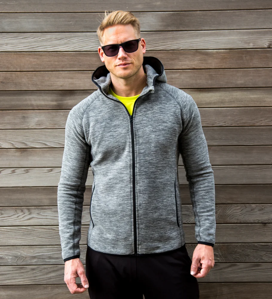 Herren Microfleece Kapuzenjacke