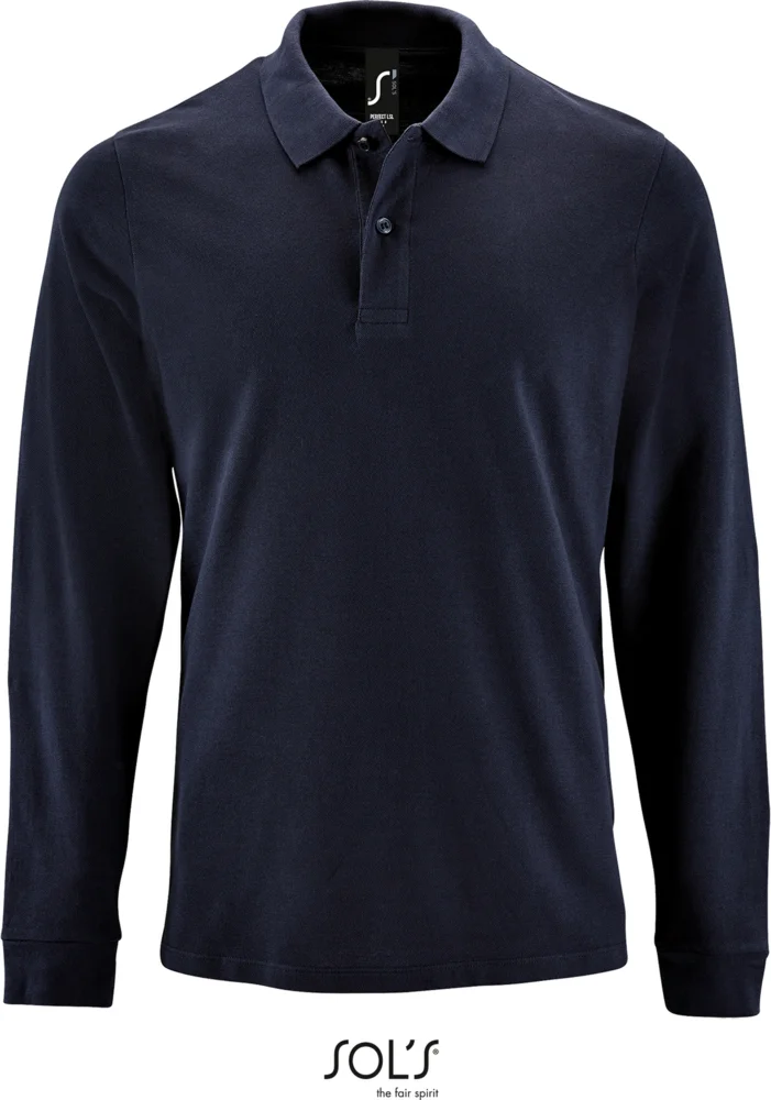 Herren Piqué Polo langarm