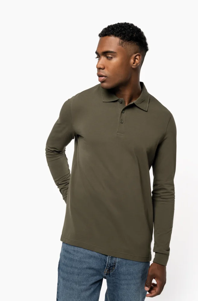 Herren Piqué Polo langarm