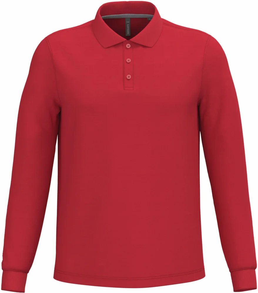 Herren Piqué Polo langarm