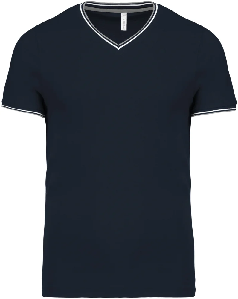 Herren Piqué V-Ausschnitt T-Shirt