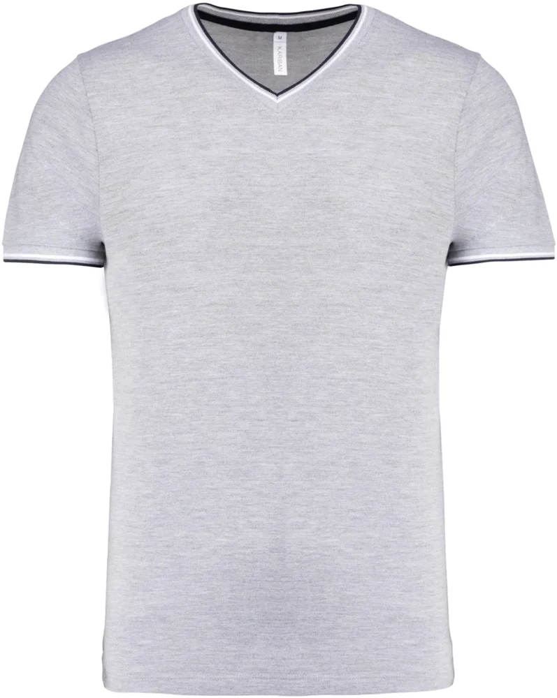 Herren Piqué V-Ausschnitt T-Shirt