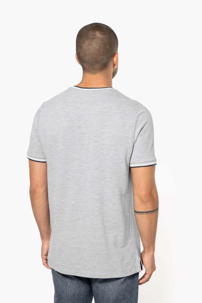 Herren Piqué V-Ausschnitt T-Shirt
