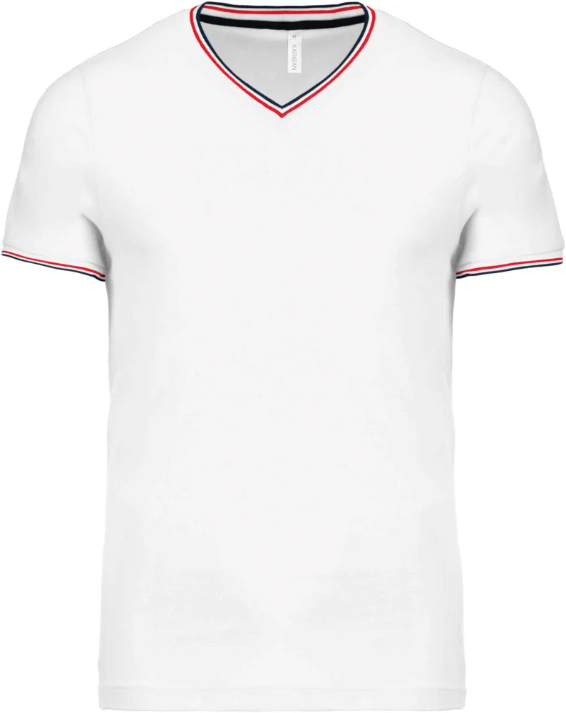 Herren Piqué V-Ausschnitt T-Shirt