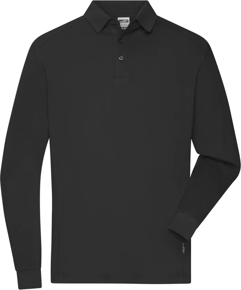 Men's piqué workwear polo long sleeve
