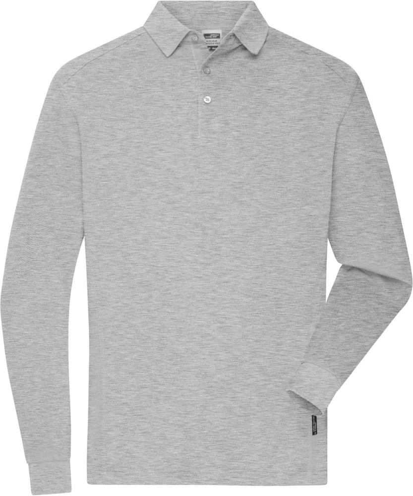 Men's piqué workwear polo long sleeve