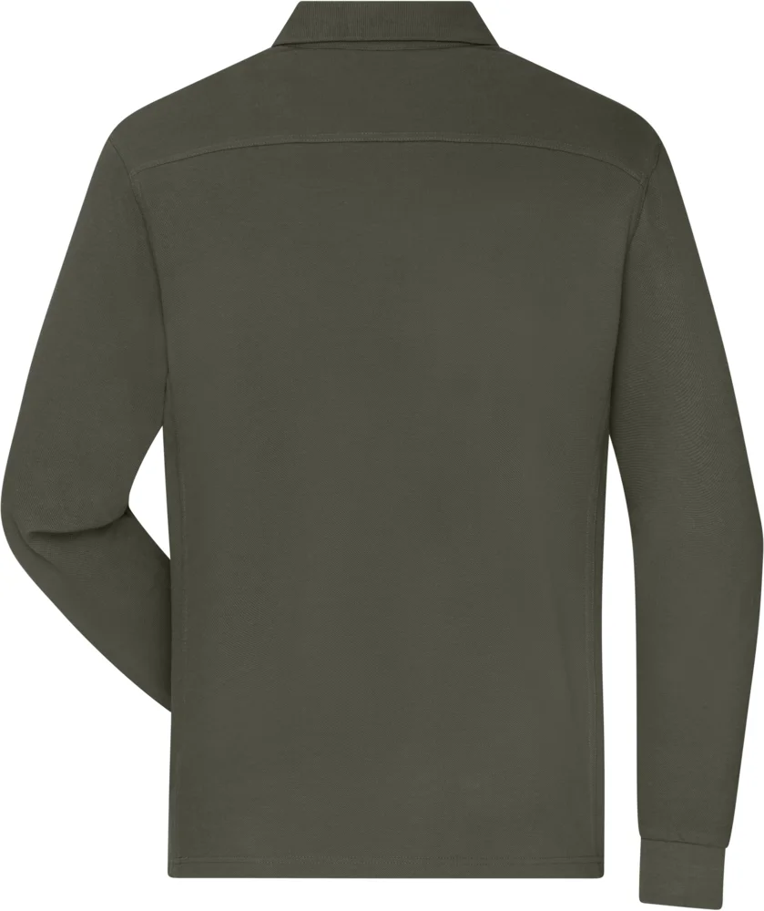 Men's piqué workwear polo long sleeve