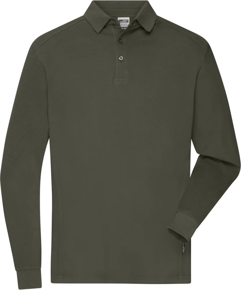 Men's piqué workwear polo long sleeve