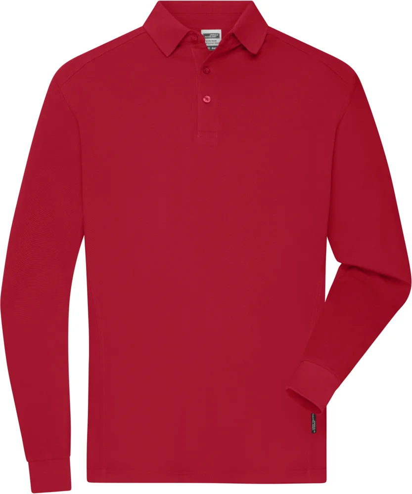 Men's piqué workwear polo long sleeve
