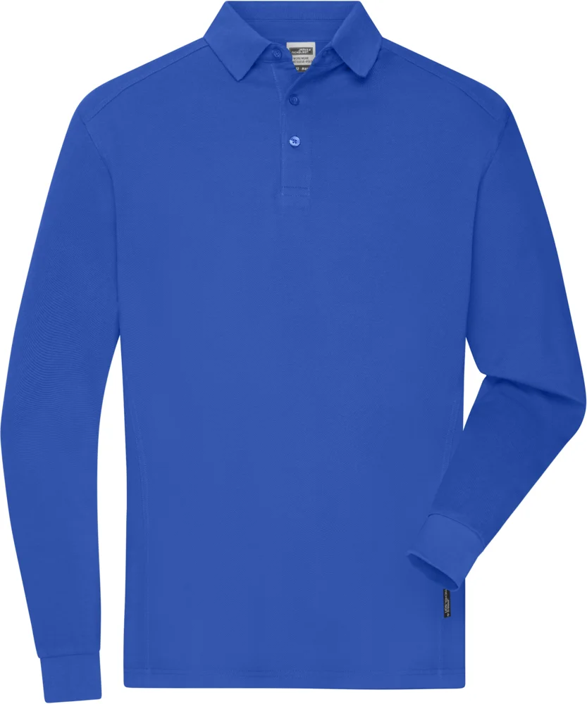 Men's piqué workwear polo long sleeve