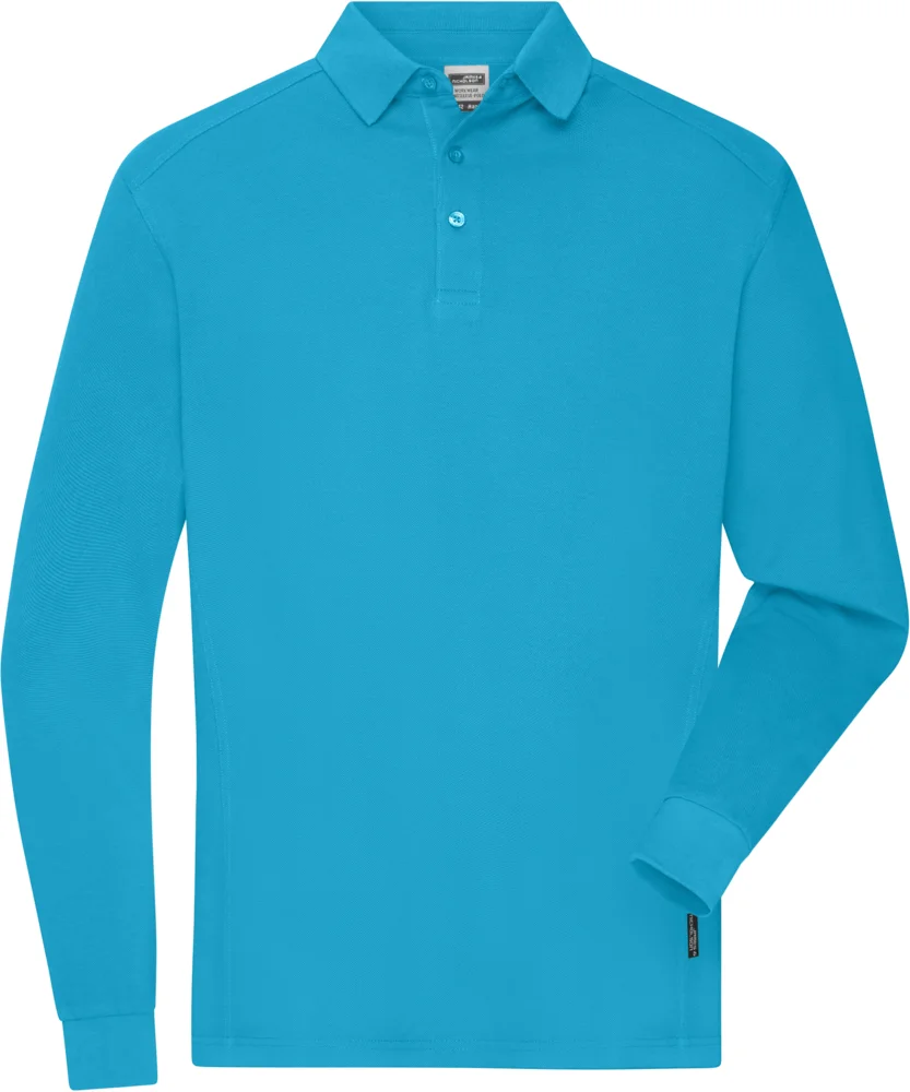 Men's piqué workwear polo long sleeve