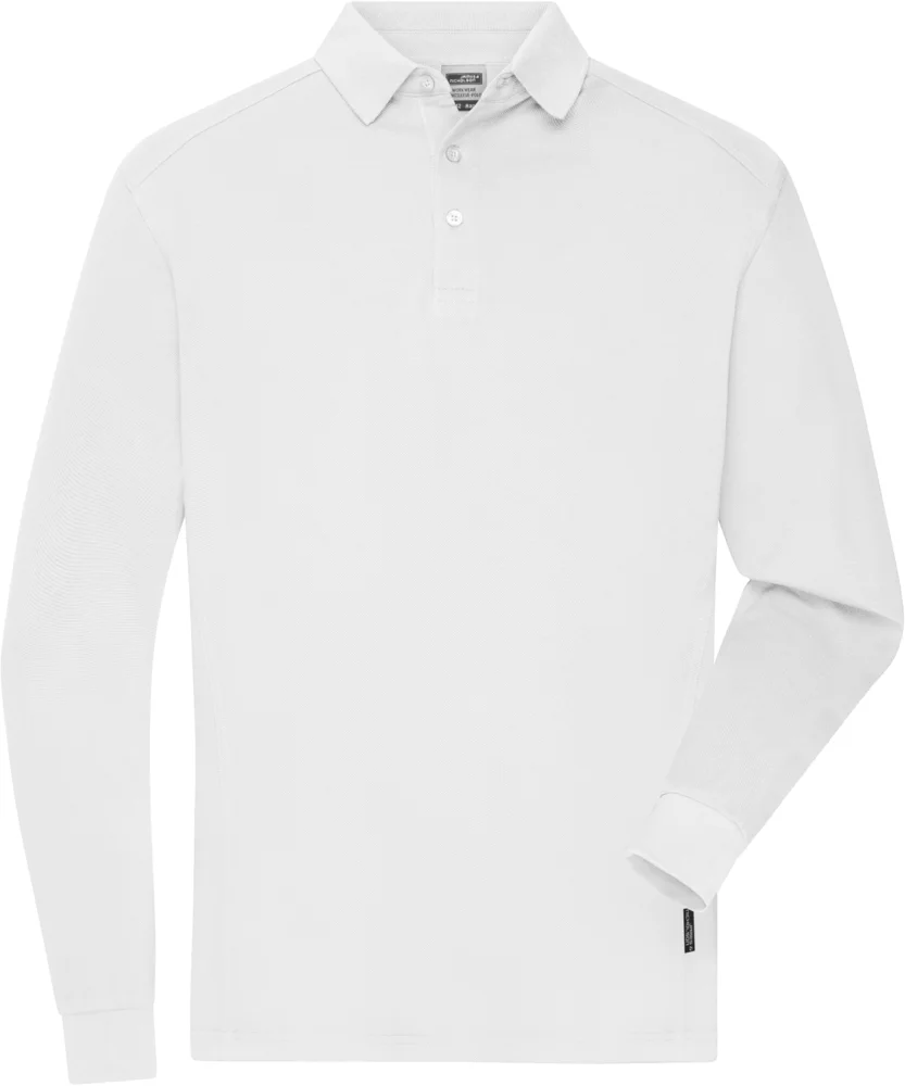 Men's piqué workwear polo long sleeve