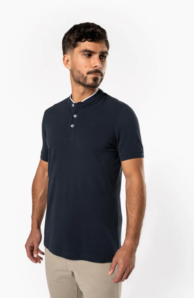 Herren Polo mit Maokragen