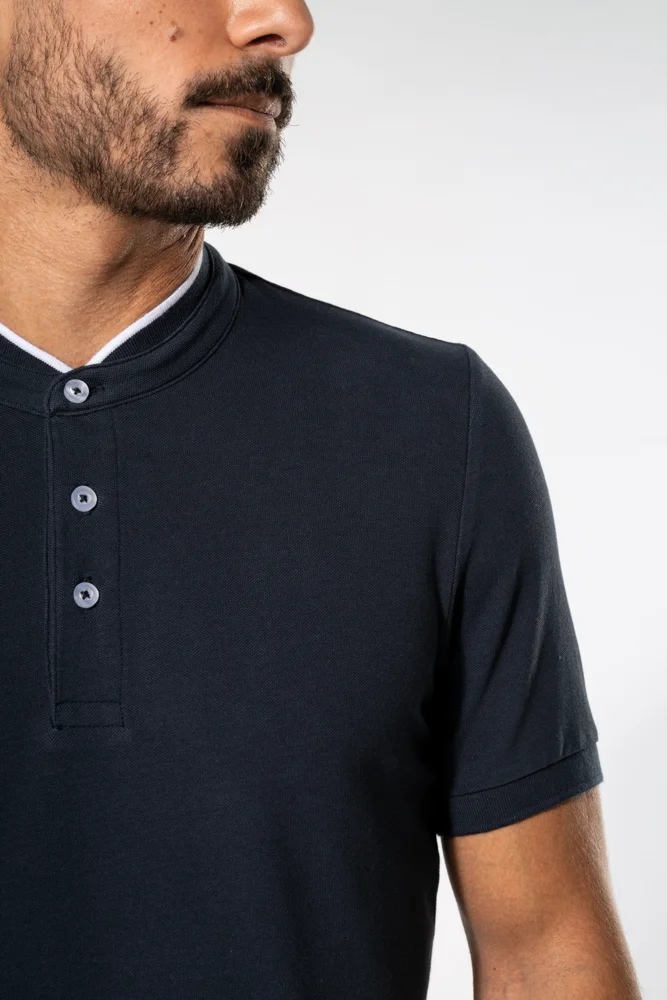 Herren Polo mit Maokragen