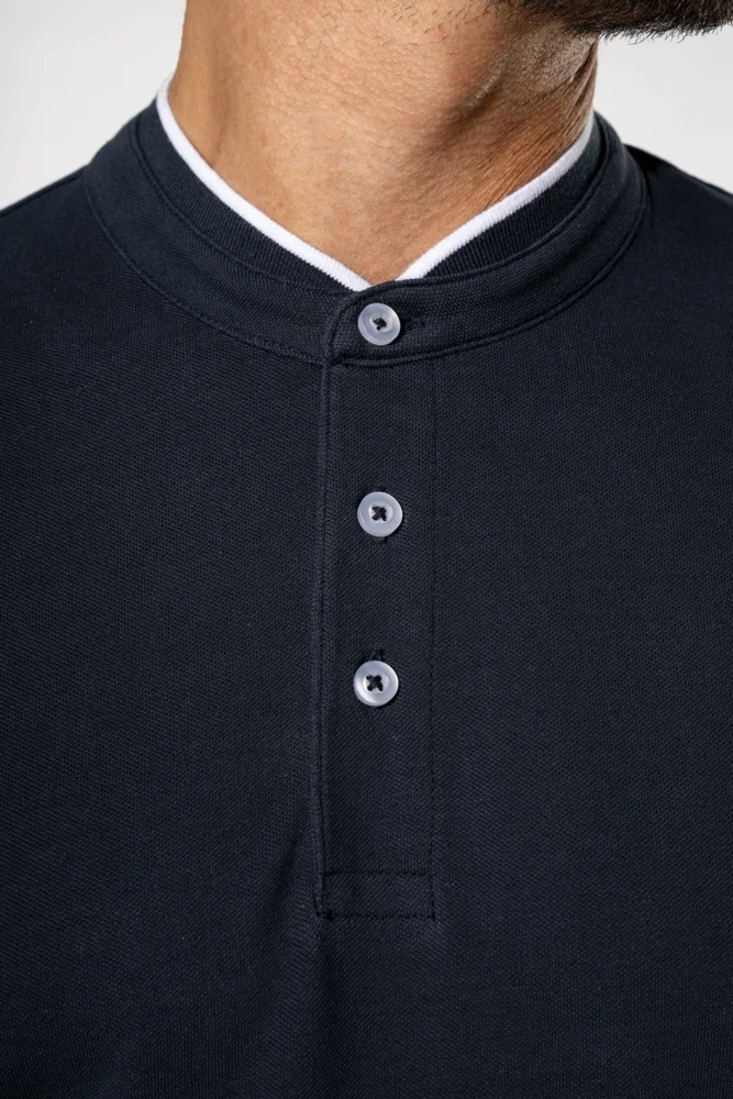 Herren Polo mit Maokragen