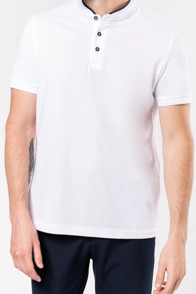 Herren Polo mit Maokragen