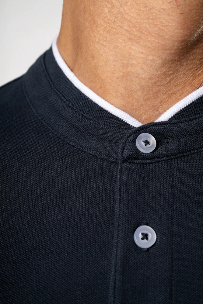Herren Polo mit Maokragen