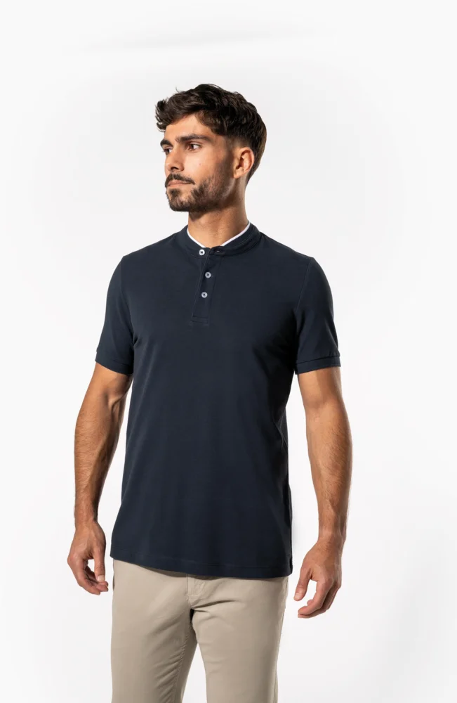 Herren Polo mit Maokragen