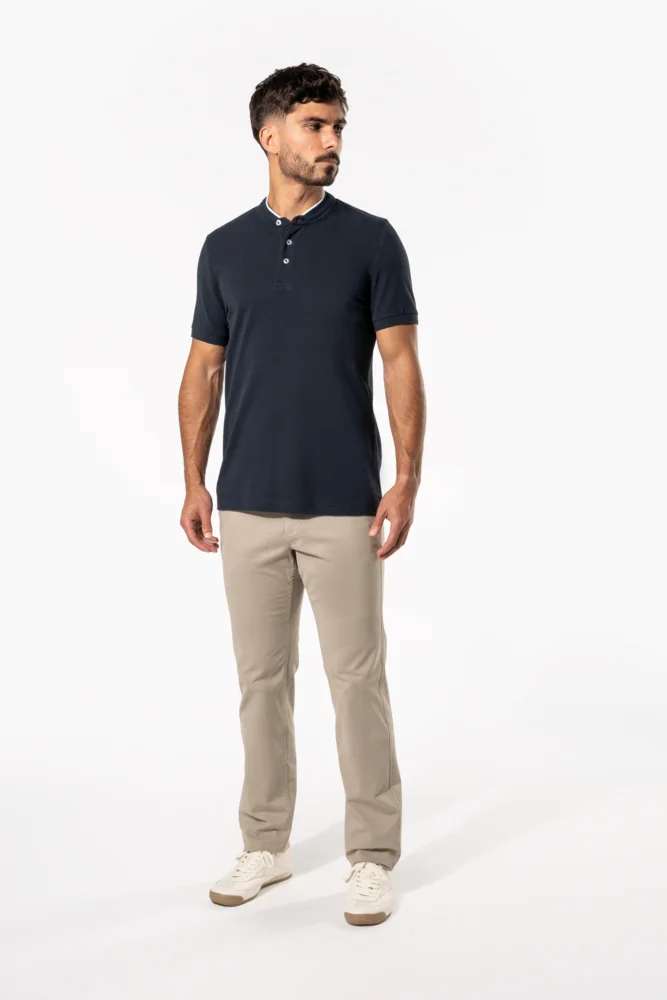 Herren Polo mit Maokragen
