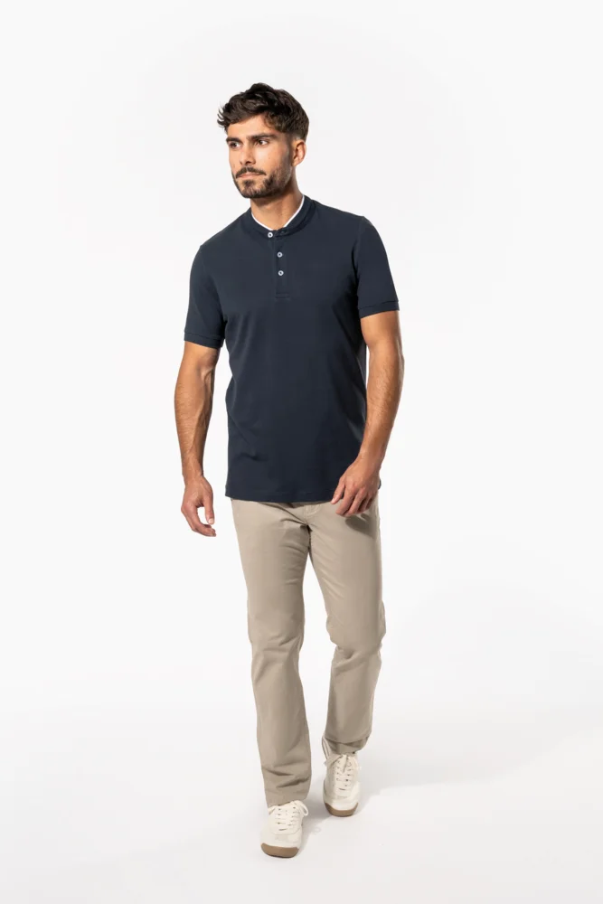 Herren Polo mit Maokragen
