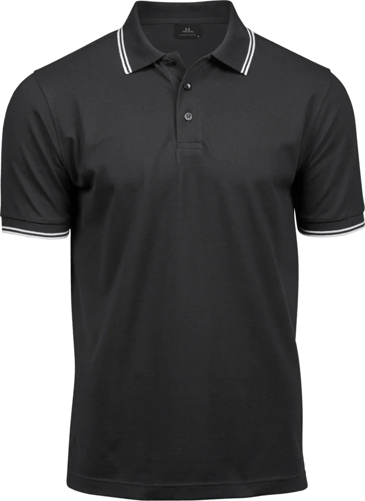 Herren Stretch Piqué Polo "Stripe"