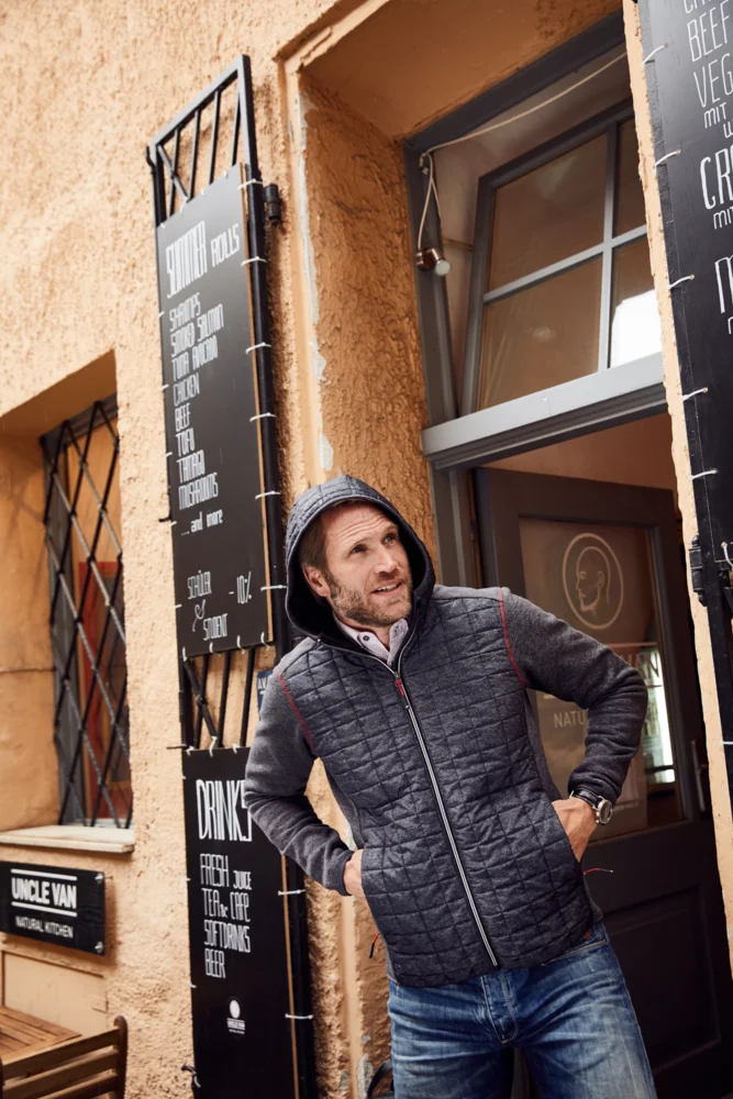 Men's Knitted Hybrid Jacket