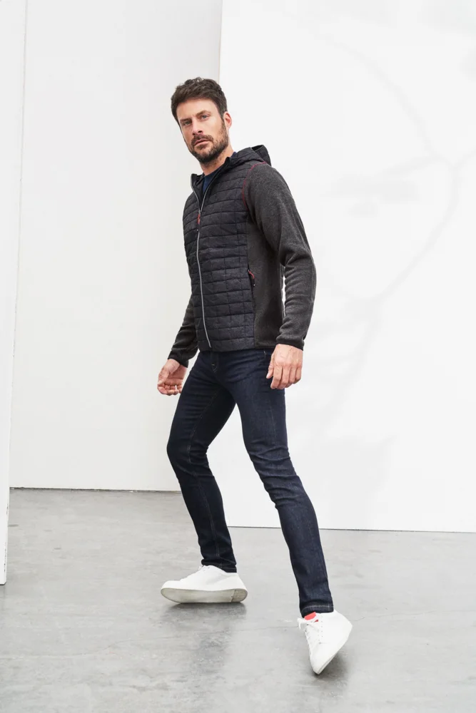Men's Knitted Hybrid Jacket