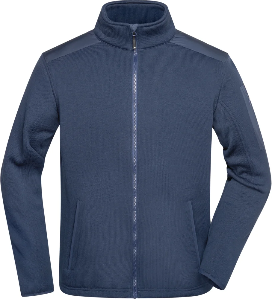 Herren Strickfleece Jacke