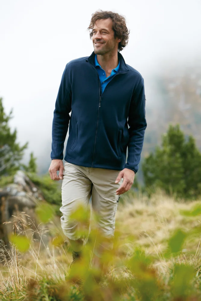 Herren Strickfleece Jacke