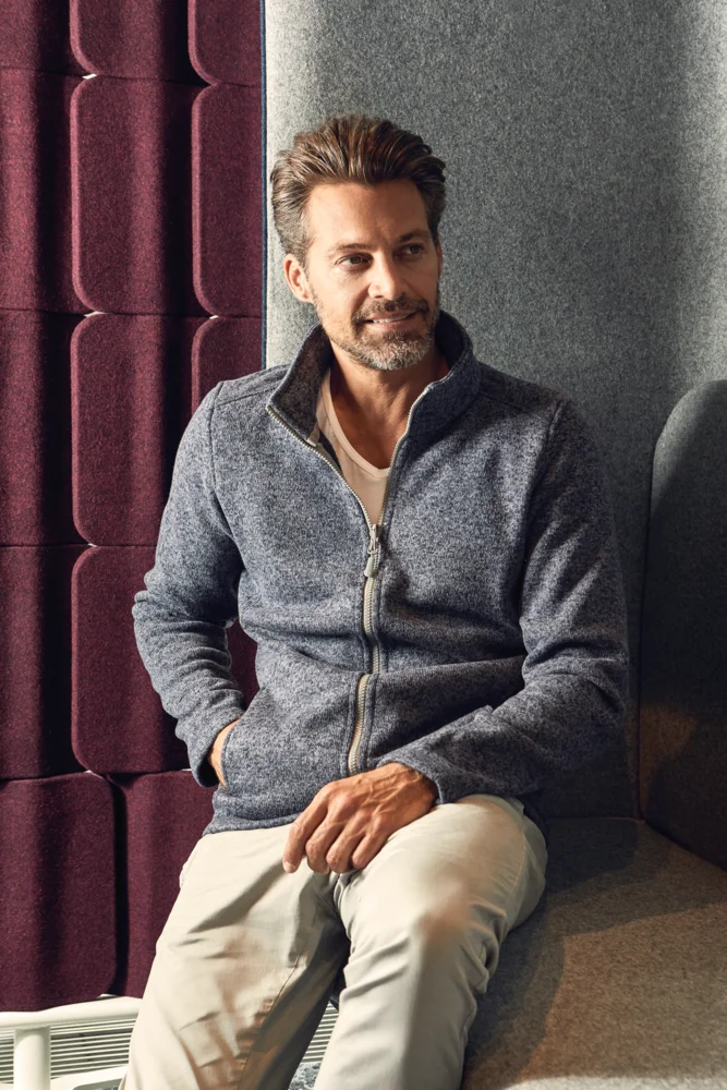 Men's Knitted Fleece Jacket