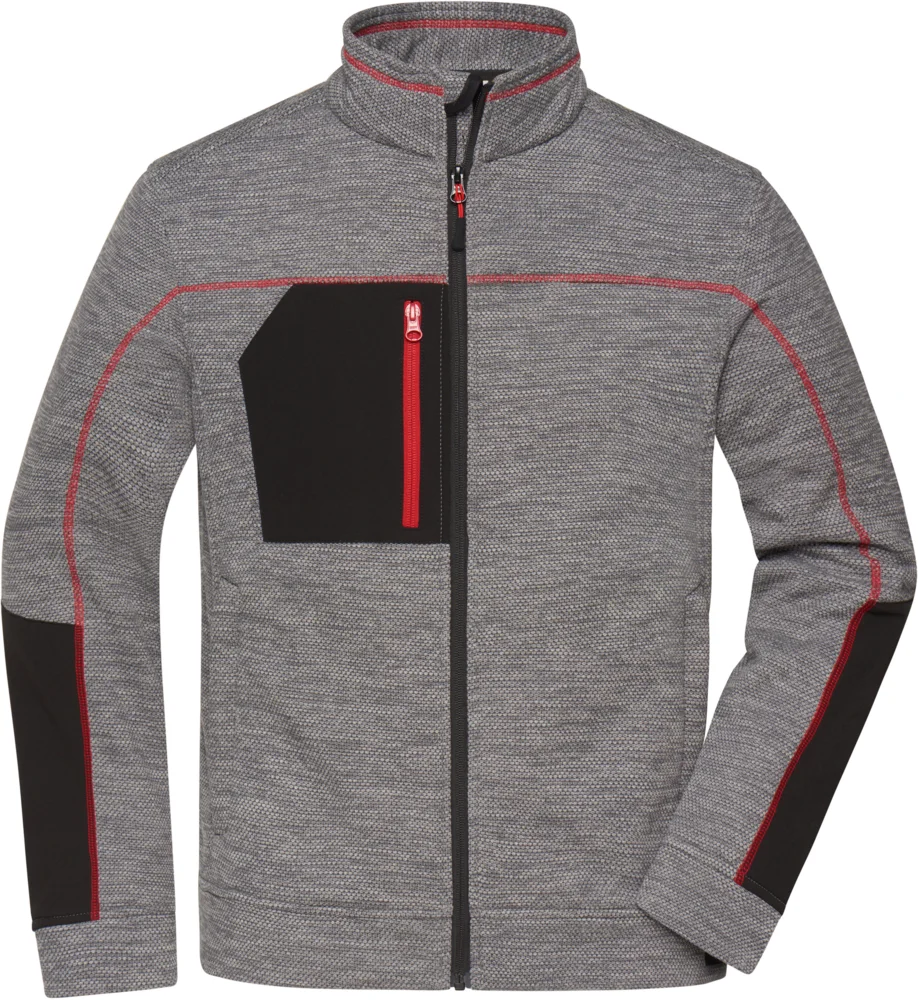 Herren Strickfleece Jacke