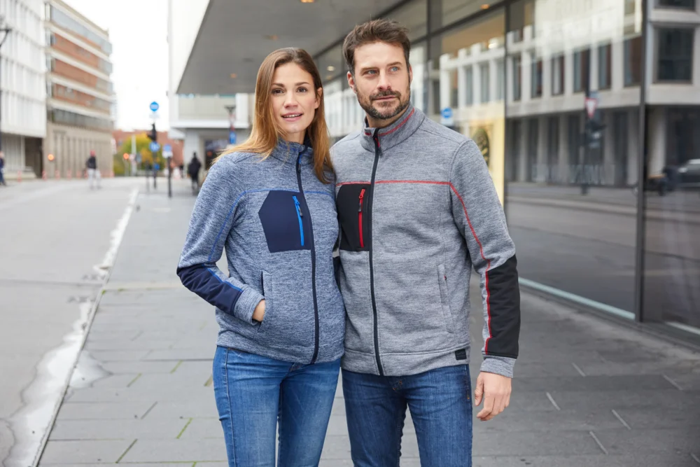 Herren Strickfleece Jacke