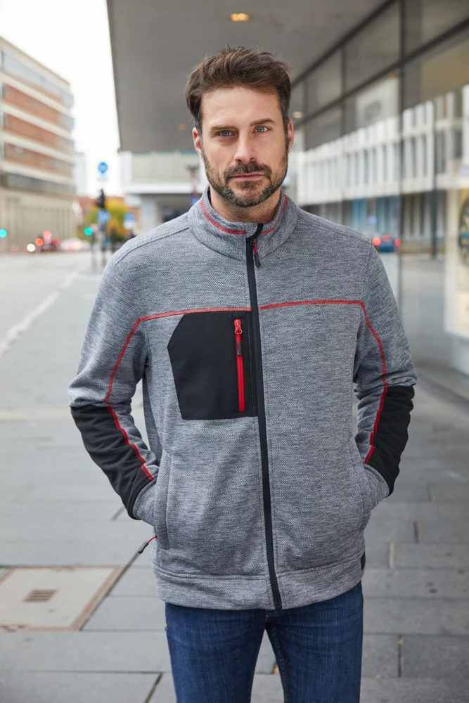 Herren Strickfleece Jacke