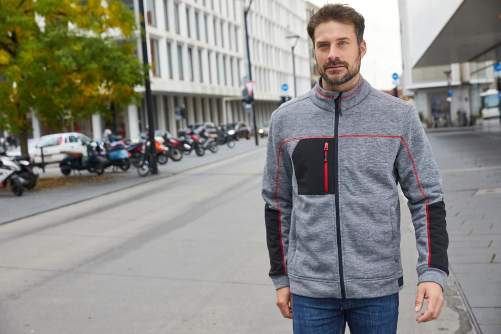 Herren Strickfleece Jacke