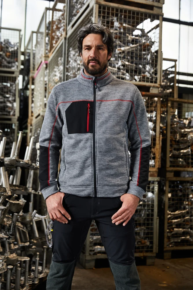 Herren Strickfleece Jacke