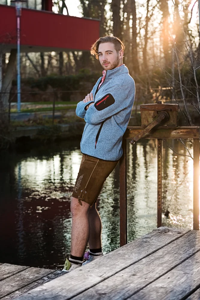 Herren Strickfleece Jacke