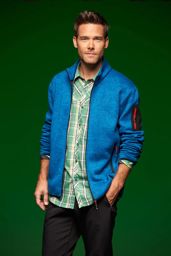 Herren Strickfleece Jacke