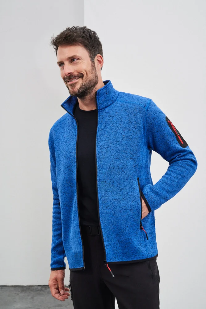 Herren Strickfleece Jacke