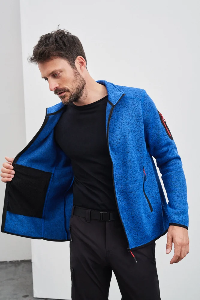 Herren Strickfleece Jacke