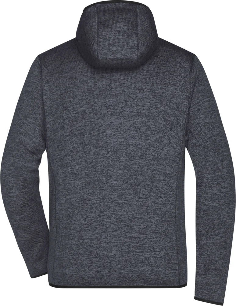 Herren Strickfleece Kapuzenjacke