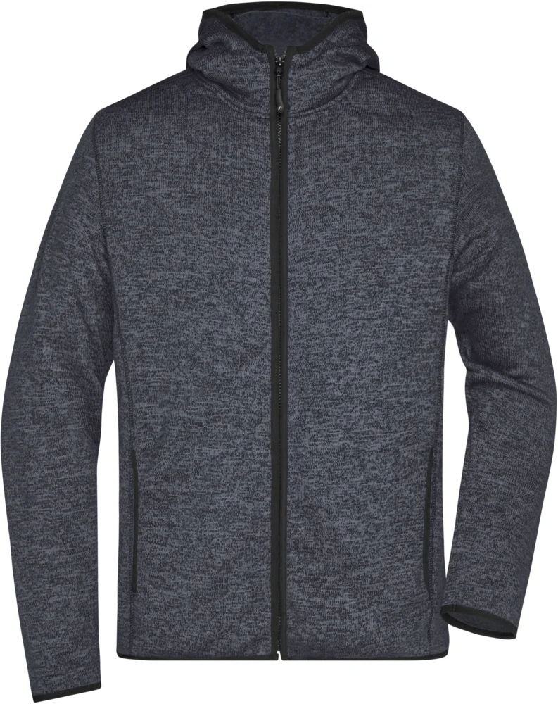 Herren Strickfleece Kapuzenjacke