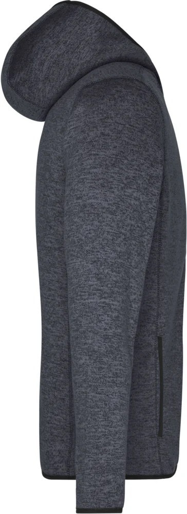 Herren Strickfleece Kapuzenjacke