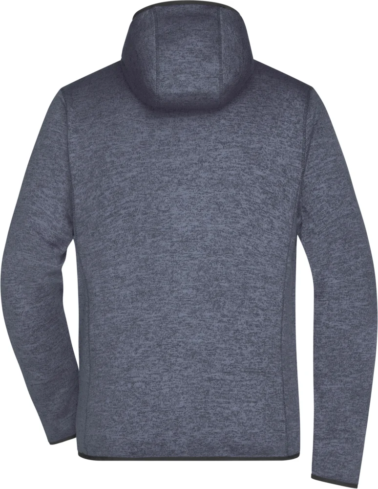 Herren Strickfleece Kapuzenjacke