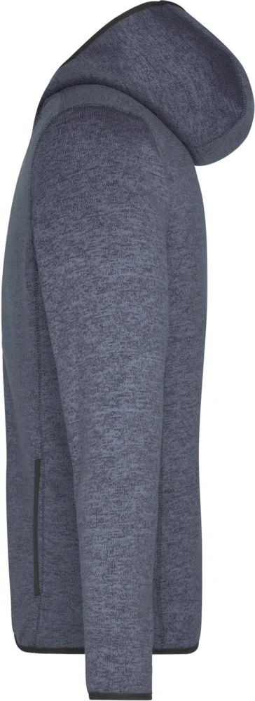 Herren Strickfleece Kapuzenjacke