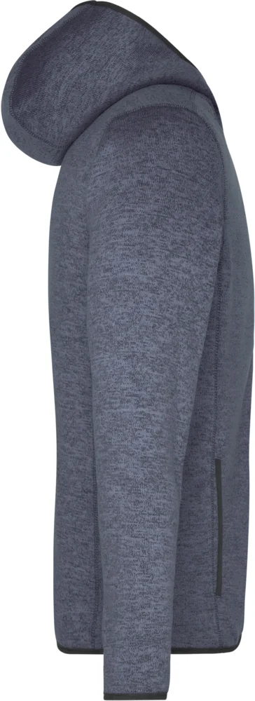 Herren Strickfleece Kapuzenjacke