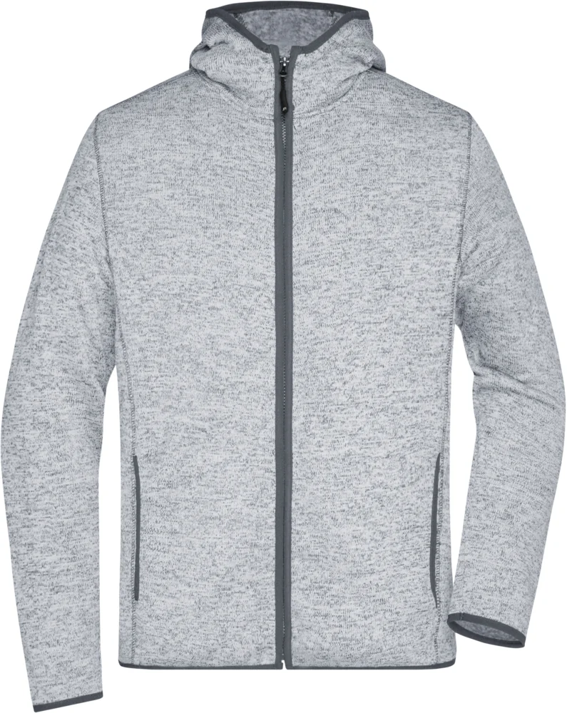 Herren Strickfleece Kapuzenjacke