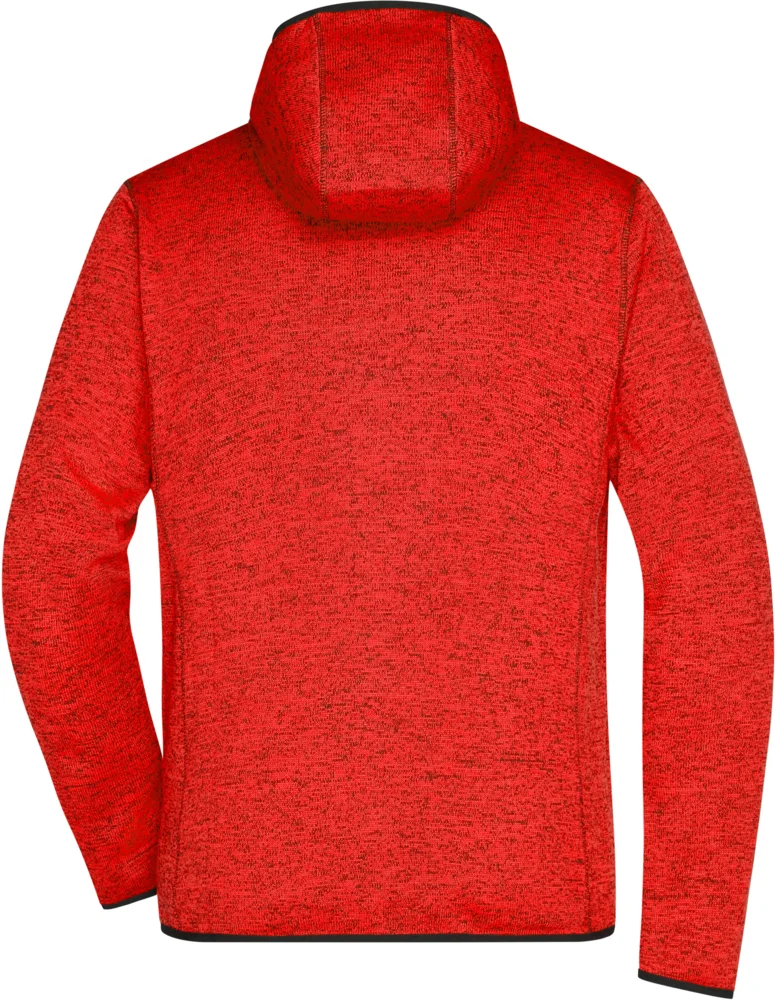 Herren Strickfleece Kapuzenjacke