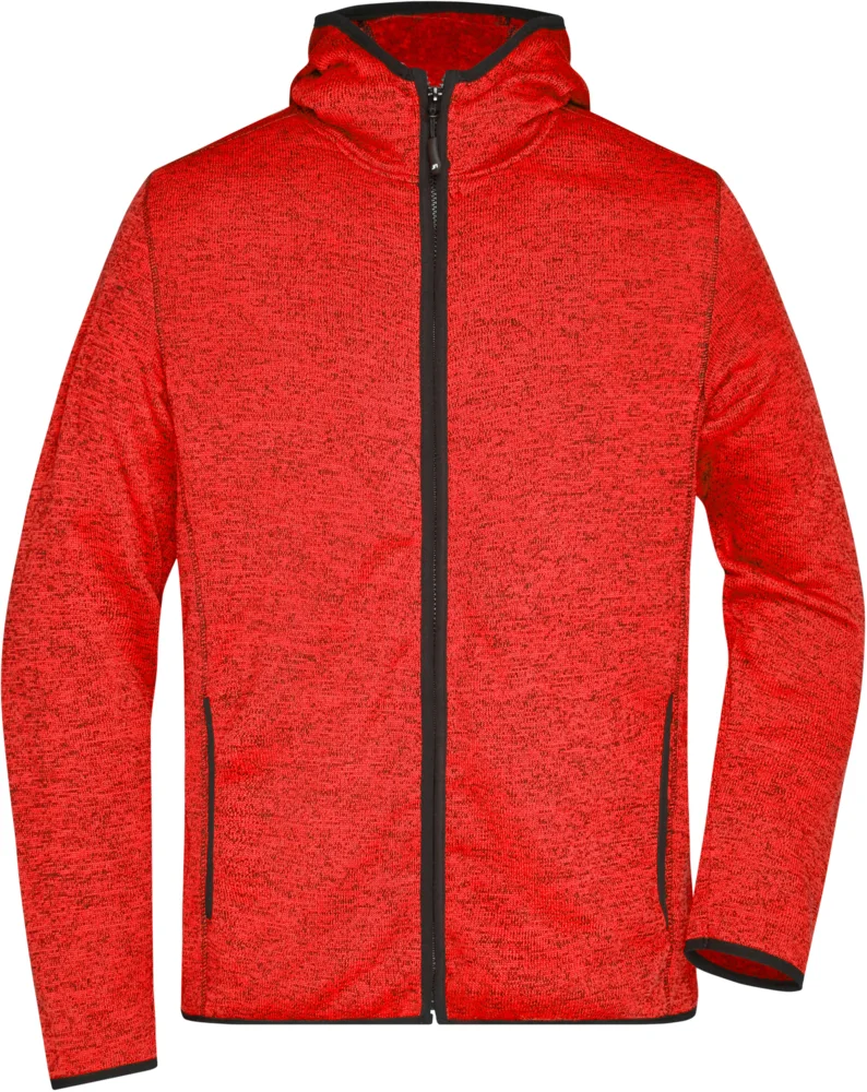 Herren Strickfleece Kapuzenjacke