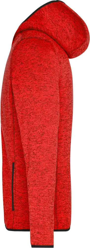 Herren Strickfleece Kapuzenjacke