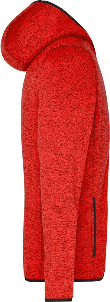 Herren Strickfleece Kapuzenjacke
